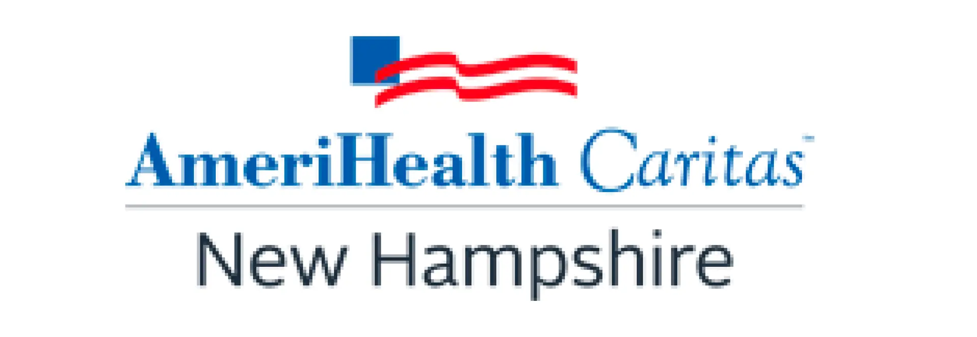 AmeriHealth Caritas New Hampshire logo with a small flag graphic above the text.
